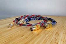 Hi-End rectangular pure silver cable Cardas XLR RCA Power Tellurium Rhodium Gold