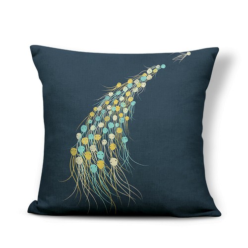 Abstract Cushion Cover Pillow Case Bat People Octopus Dinosaur Deer Cover Rocket - Picture 11 of 37