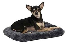 18L-Inch Gray Dog Bed or Cat Bed w/ Comfortable Bolster  Ideal for "Toy" Dog