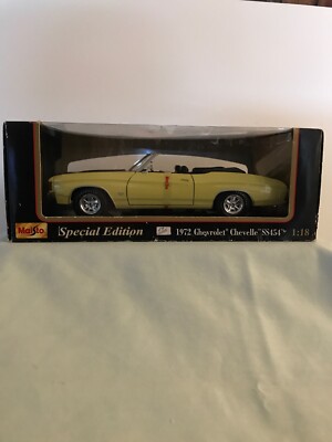 Maisto Special Edition 1:18 Scale Diecast 1972 Yellow Chevrolet Chevelle  SS454