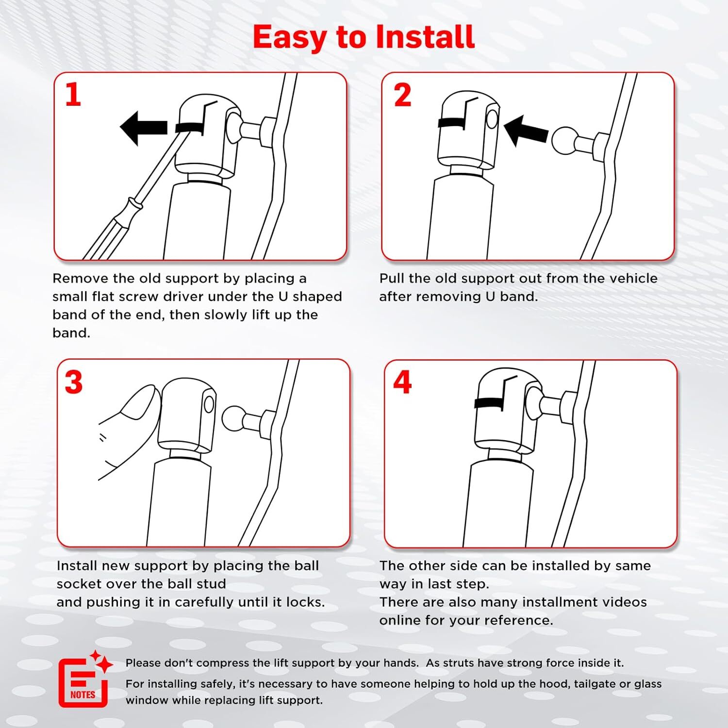 C16-20651 18 inch 40lb/178N Gas Strut Shock for Leer Camper Shell Truck Topper