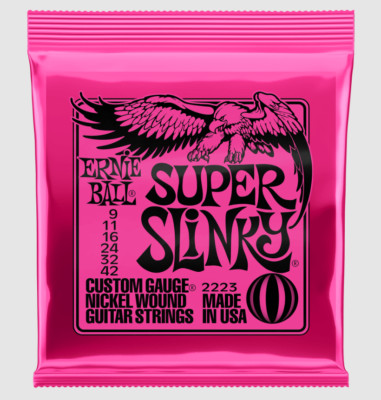 Ernie Ball - SUPER SLINKY NICKEL STRINGS, (P02223) - 1 full box