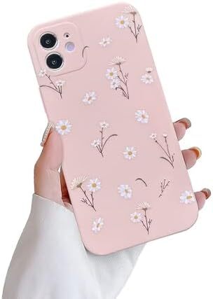 Compatible for iPhone 11 Case,Cute Daisy Flower Pattern Design Silicone Vintage