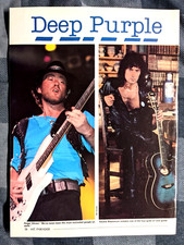 DEEP PURPLE / RITCHIE BLACKMORE & ROGER GLOVER MAGAZINE FULL PAGE PINUP POSTER