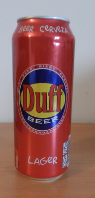 DUFF BEER 0,5 L  EMPTY CAN GERMANY