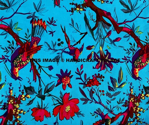 Stoffa Stampa Floreale Indiana Tessuto Voile Cotone Stampato - Sanganeri Floreale Per Cucito Cotone Voile 100cm Larghezza - Foto 7