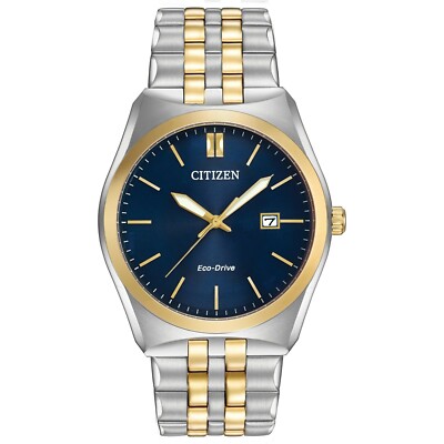 Citizen Eco-Drive Men's Corso Blue Dial Two-Tone Band Watch 40MM