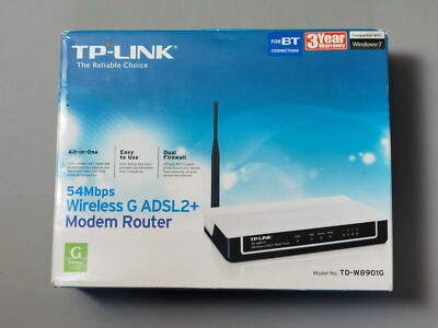 TP-Link 54Mbps Wireless G ADSL2+ Netzwerk Starter Kit Modem Router