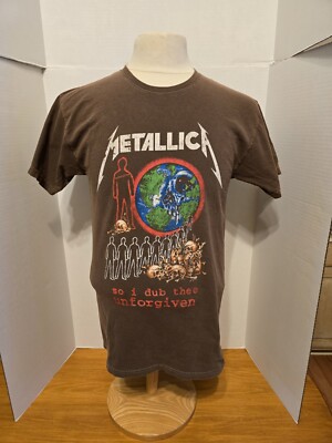 Metallica So I Dub Thee Unforgiven Brown Short Sleeve Small T-Shirt S Shirt