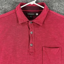 Banana Republic Mens Large Red Short Sleeve Performance Pique Polo Shirt