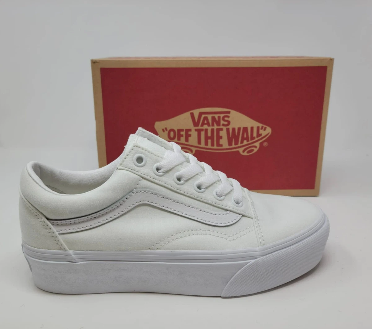 Women&#039;s Skool White Platform New in Box | eBay