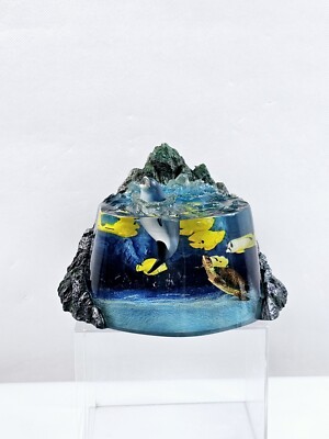 Dakin Wyland Talking Dolphins Acrylic 3D Dolphin Sea Turtle Sculpture #1153 LE