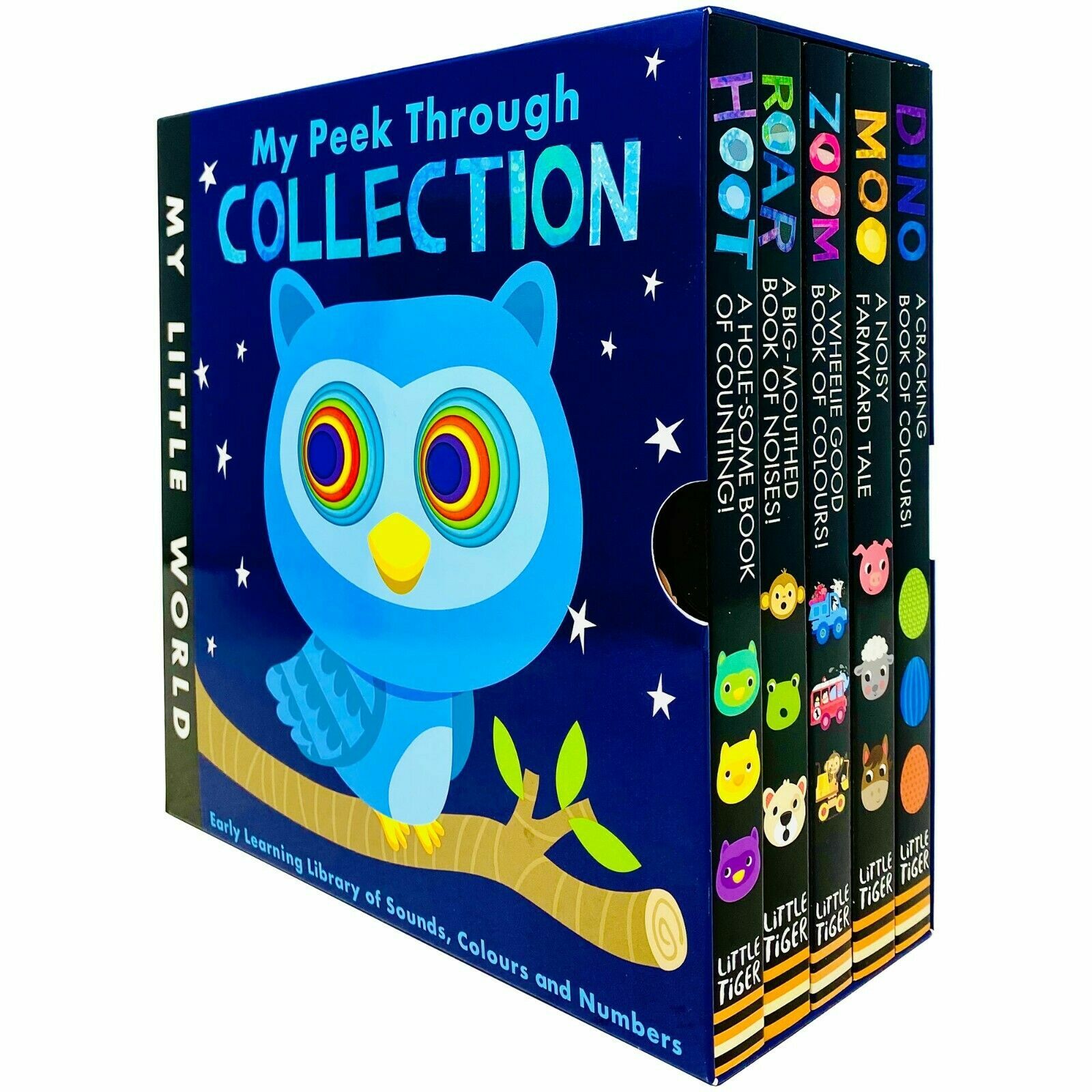 My Little World Series My Peek Through Collection 5 Books Box Set Dino,Moo,Zoom