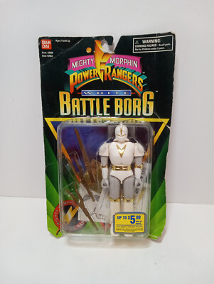 NEW SEALED Mighty Morphin Power Rangers WHITE Battle Borg 1995