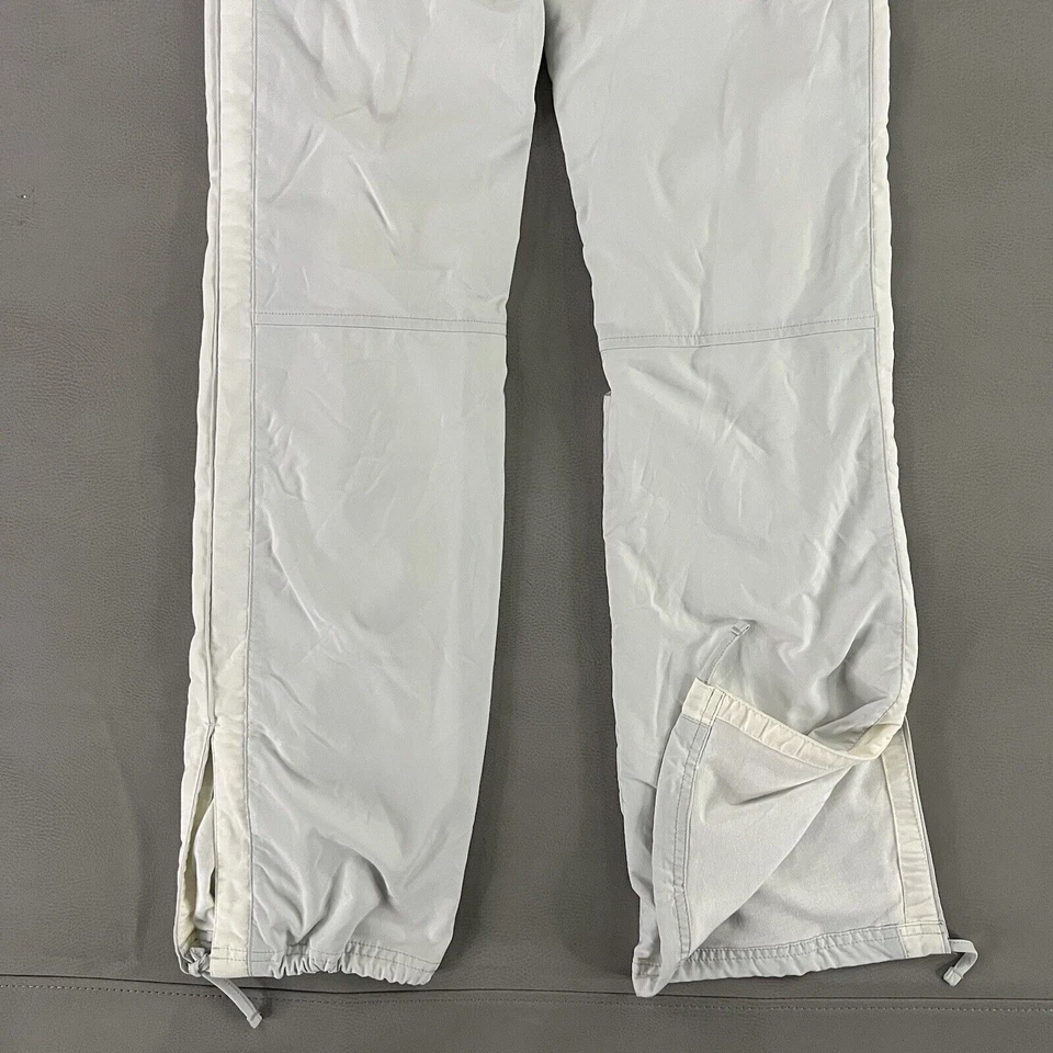 VTG Abercrombie & Fitch Y2K White Nylon Parachute Lined RAVE Baggy Pants-XS-0711 - Image 4 of 4