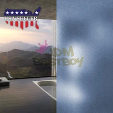 4"x8" Sample Light Blue Frosted Film Glass Bathroom Window Security Privacy