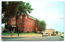 Postcard Salisbury Maryland Main St Looking East Showing Old and New Court House