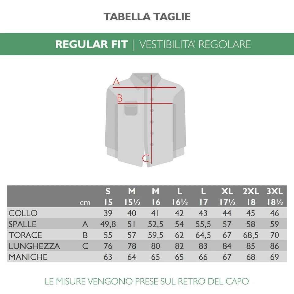 Camicia Uomo Cotone Button Down Taschino Elegante Camicie Casual Regular VEQUE - Immagine 2 di 2