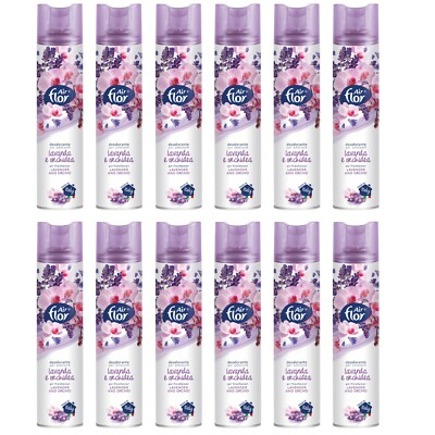 12 Stück AIR FLOR LAVENDEL & ORCHIDEE Deodorant Raumspray 300ml