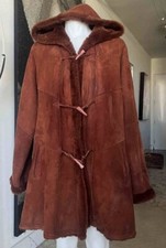 Original Shearling / Sheepskin Coat / Jacket Woman Sz Xl / Xxl Hoodie