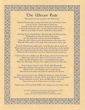 Wiccan Rede(long poem) poster - Picture 1 of 1