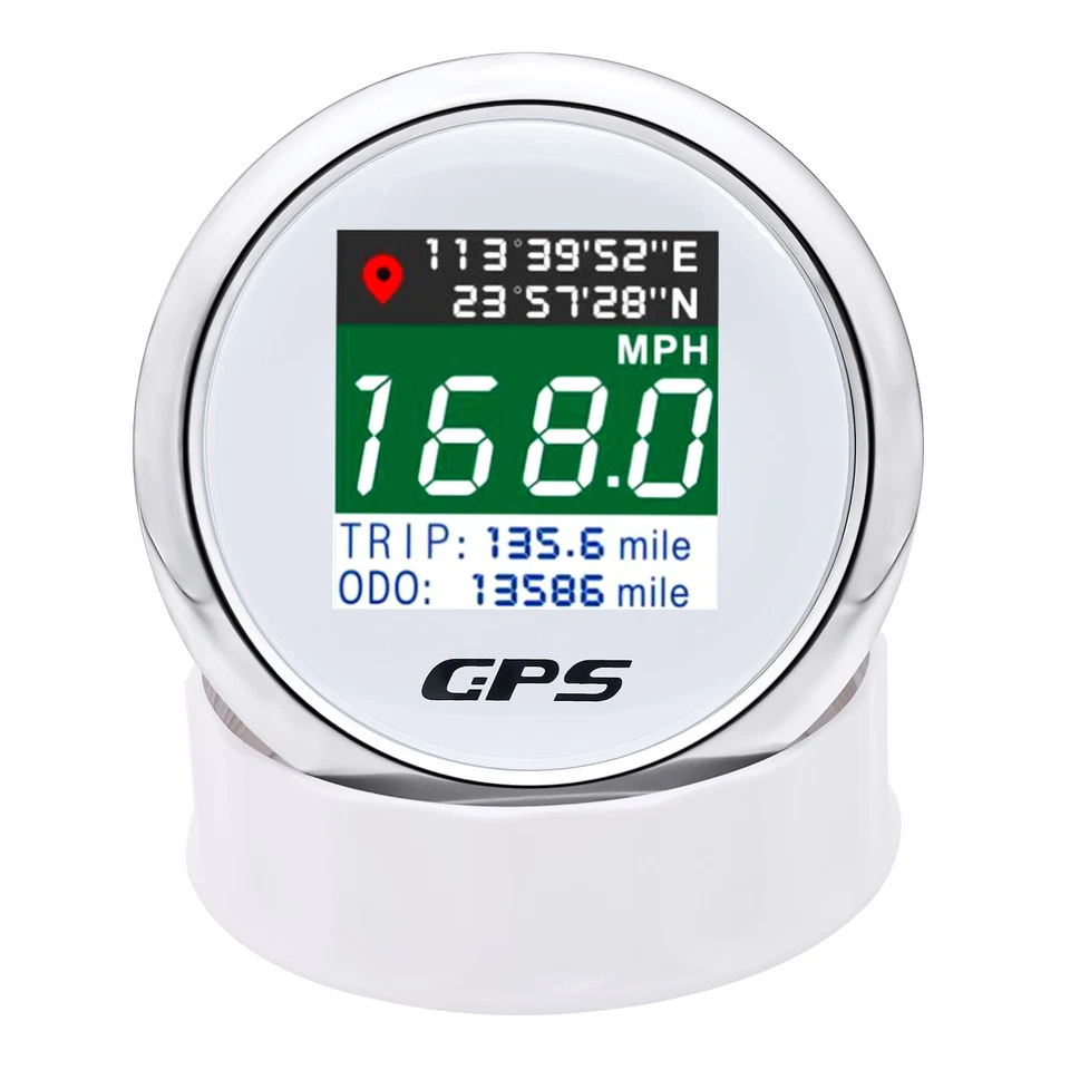 52mm Waterproof Digital GPS Speedometer Odometer Gauge for Motorcycle Car Boat  - Image 2 of 4
