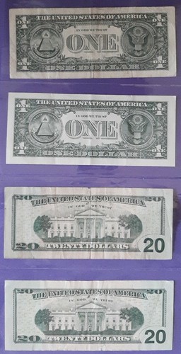 US PAPER MONEY LADDER NOTES (0-5) LOT OF 4 2013 & 2017 SERIES GOOD CONDITION !! - Picture 2 of 10