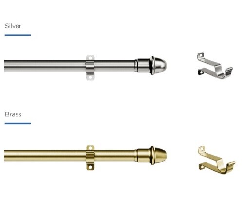 CAFE ROD EXTENDABLE METAL CURTAIN POLE 50-225CM VOILE NET RAIL CHROME ...