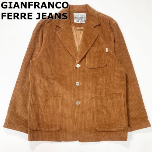 GIANFRANCO FERRE JEANS Corduroy Jacket Crown Cotton Men's L ship from JP.