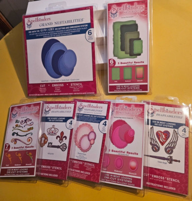 LOT 7 SPELLBINDERS Nestabilities SHAPEABILITIES Die Cut EMBOSS Stencil