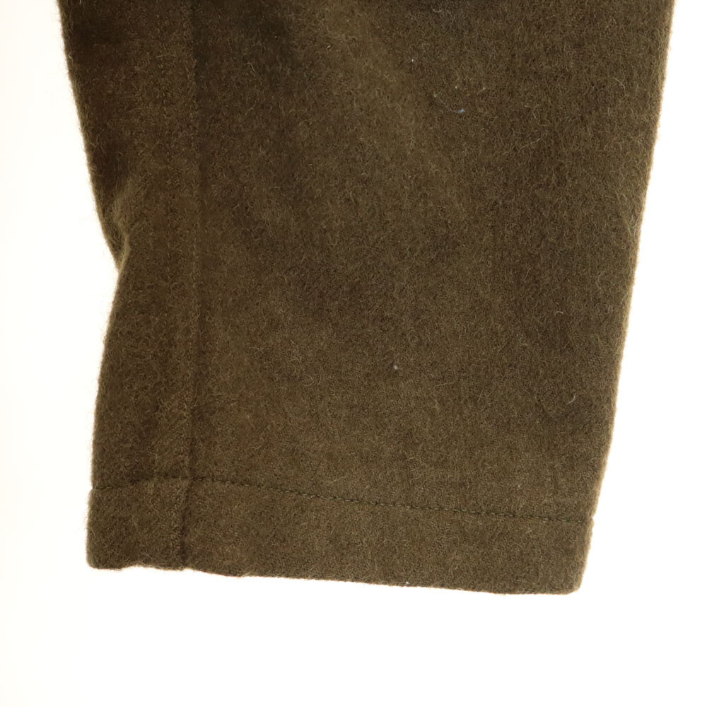 FRENCH ARMY 50s vintage V neck Wool jacket 44L khaki Women
