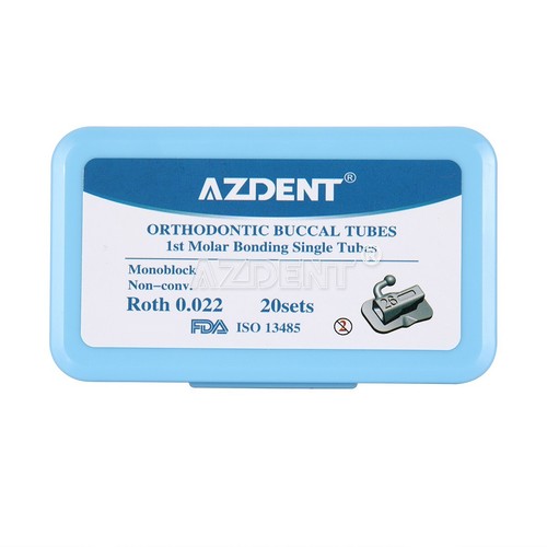 10 X AZDENT Dental Orthodontic Buccal Tubes 1st Molar Roth 022 Bondable Tube - Picture 12 of 13