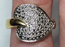 VINTAGE VERMEIL STERLING SILVER SIZE 5 3/4 RING SIGNED HALLMARKED 925