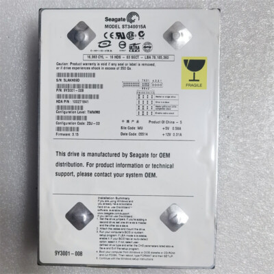   ST340015A 40GB IDE 3.5'' 5400 HARD DISK DRIVE #E5