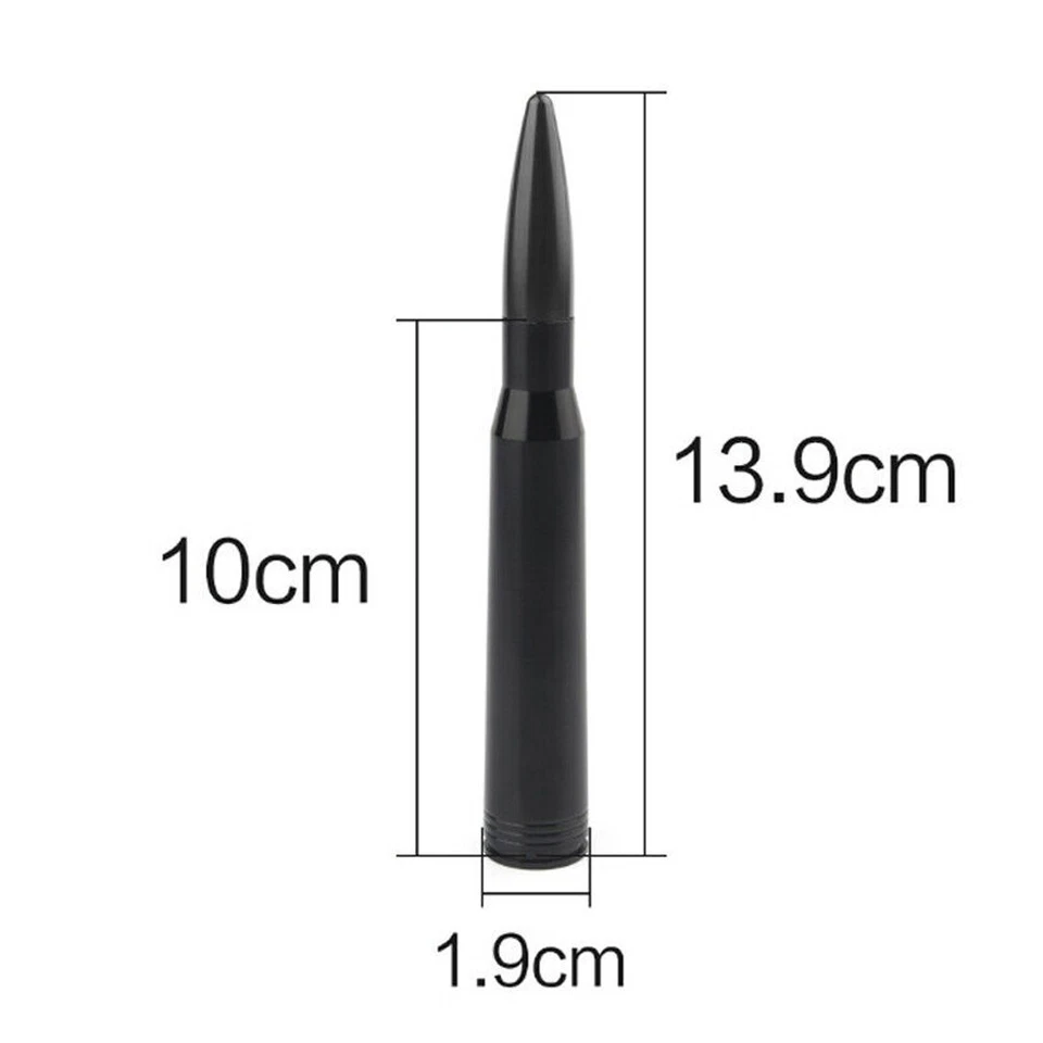 ANTENA BALA NEGRA 50 CAL para CHEVROLET SILVERADO 1500/2500/3500/GMC SIERRA Foto 4 de 4