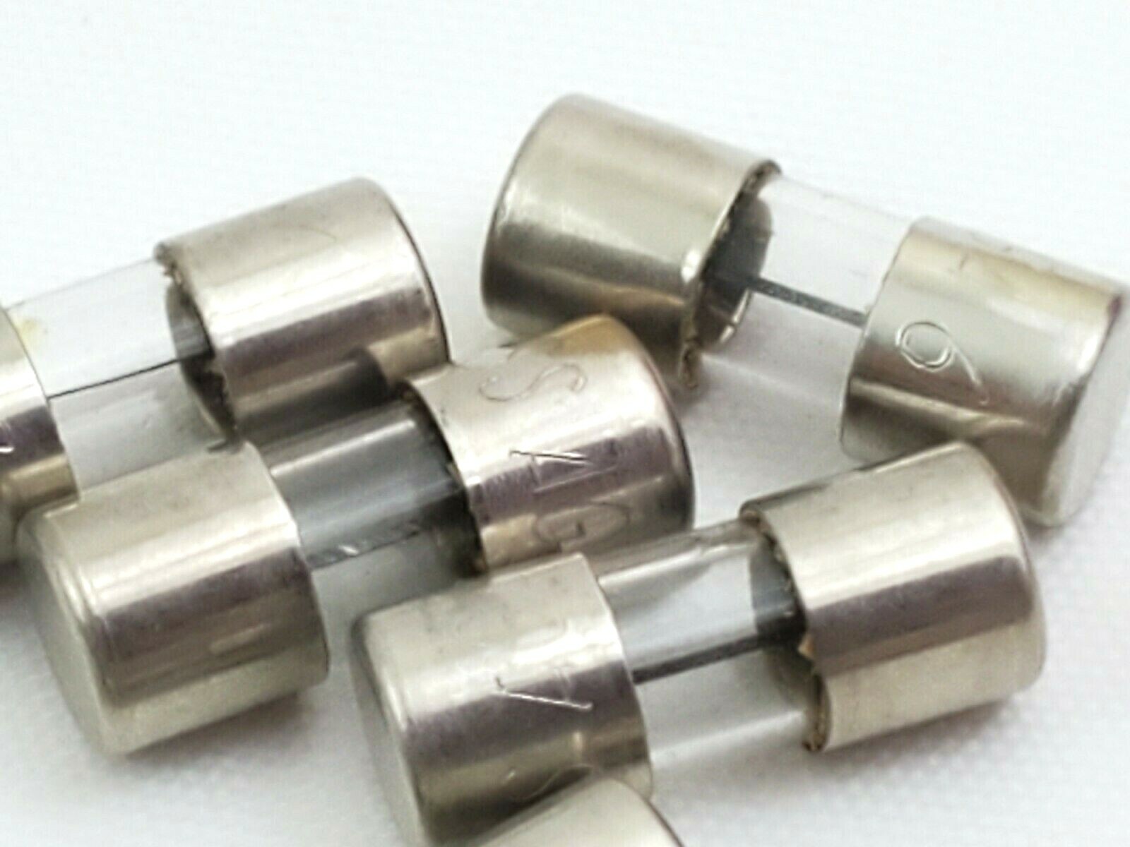 Lot of 10 Bussmann AGA6 Glass Fuses 6 Amp 125 Volt Fast Acting 1/4" x 5