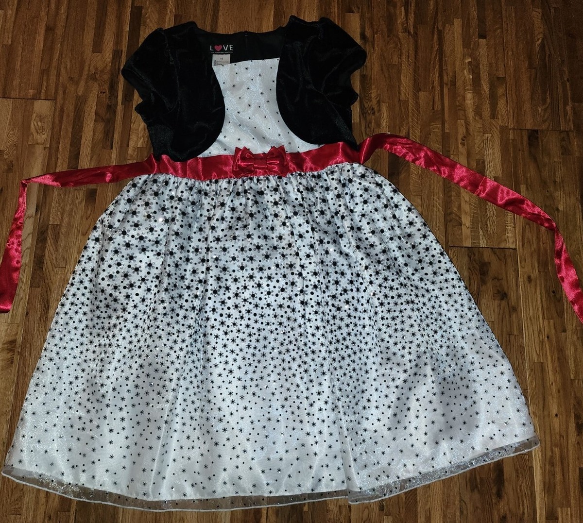 white christmas dresses Girls' Christmas Party Twirl Dress – Little Stocking Company main image 0
