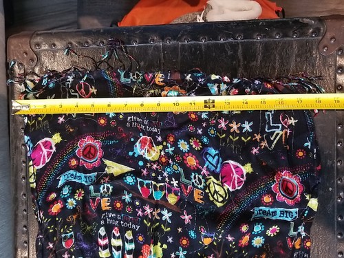 Damen Hippie Peace Blumen Schal 70" x 17" - Bild 2 von 3