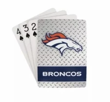 Official NFL Licensed Denver Broncos Diamond Plate Playing Cards