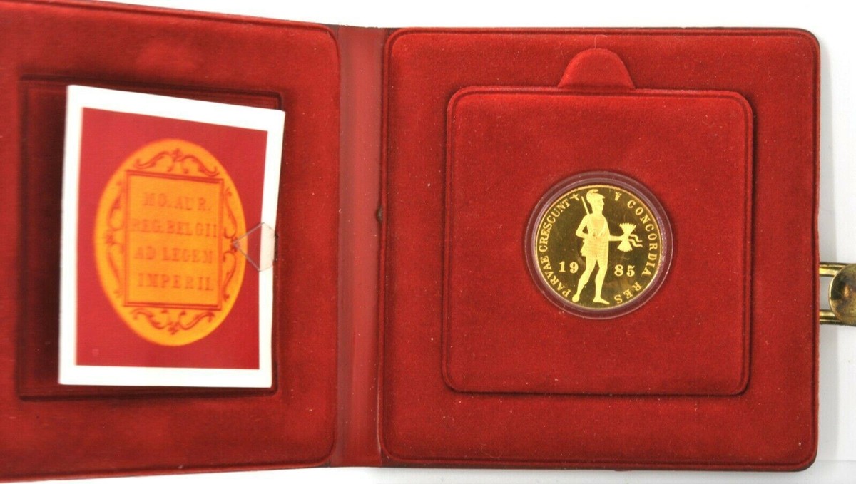1985 Utrecht Dutch .983 Gold Ducat Proof Coin Netherlands KM# 90.1