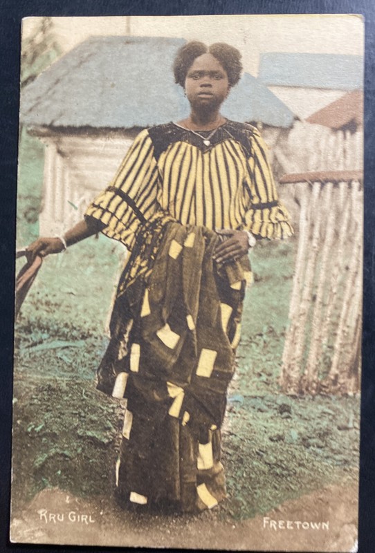 1910 Freetown Sierra Leona Picture Postcard cover To Hamburg Germany Kru Girls