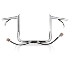 Prewired 10" Handlebar Ape Hanger for 96-06 Street Glide Electra Glide Chrome