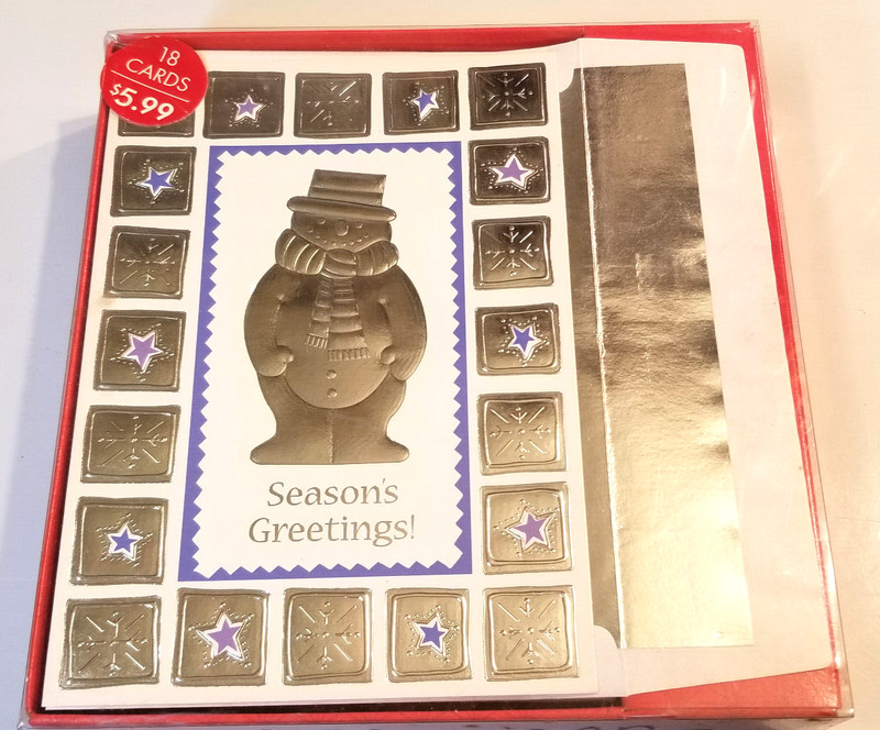24 NEW CHRISTMAS CARDS & ENVELOPES (18 in unopened box, 6 extras)