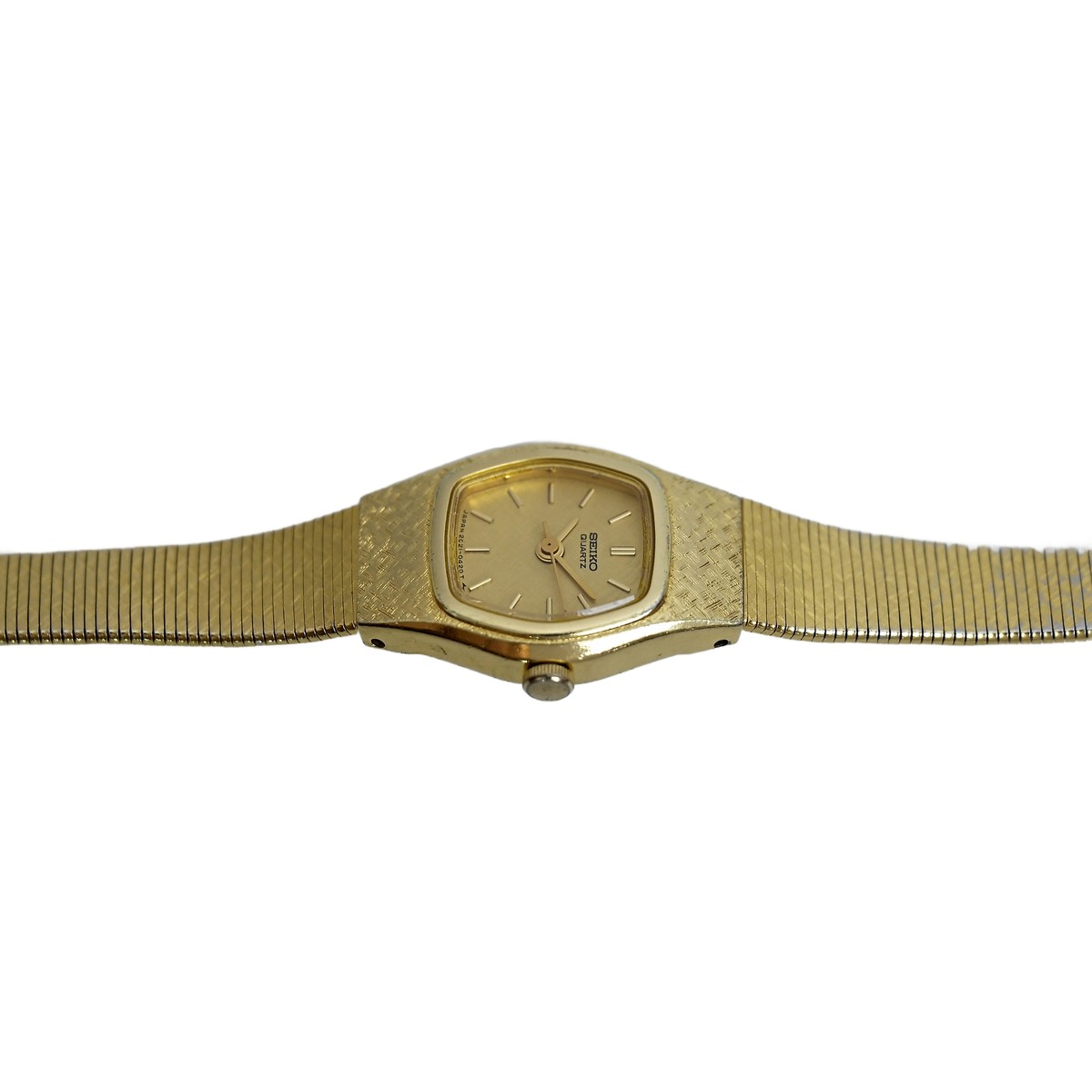 Seiko Vintage 90's Ladies Gold Plated Integrated Bangle Bracelet