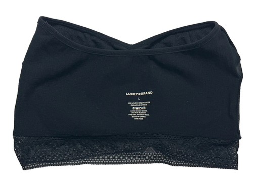 Lucky Brand Women’s Seamless Bandeau Bra Black Size Large - Picture 3 of 9
