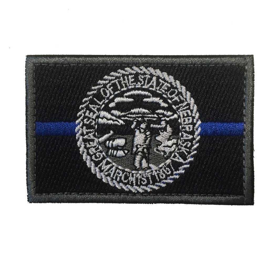 VELCRO® BRAND Fastener Morale HOOK Nebraska Lincoln State Patches 3x2
