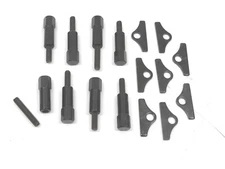 Small Block Chevy SBC Black Valve Cover Bolt Studs Mini Spreader Bar Hold Down