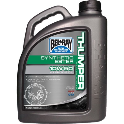 Bel-Ray Thumper Synthetic Ester 4T Engine Oil 10W-50 - 4/Liter 99550-B4LW