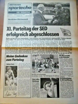 DEUTSCHES SPORTECHO 22. April 1986 Ringen-EM Henry Lesser Fußball Eishockey-WM