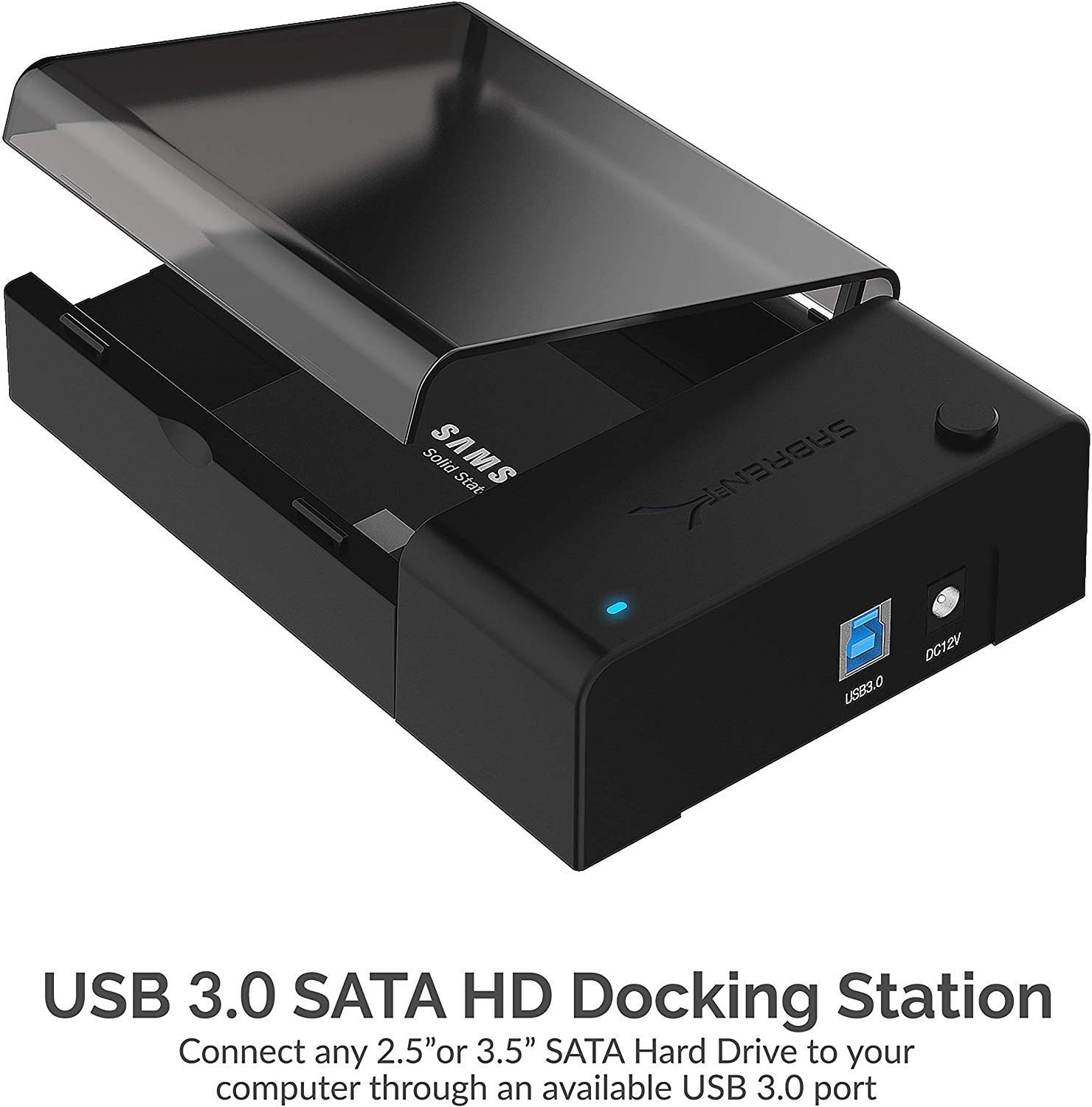 Hard Drive Reader USB 3.0 to SATA External LayFlat Docking Station for
